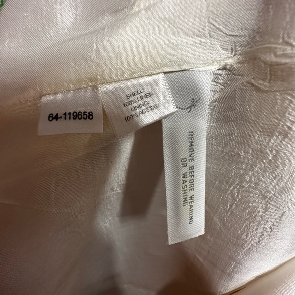 Ann Taylor Floral Spaghetti Strap Linen Sundress Size 12 - Picture 8 of 9